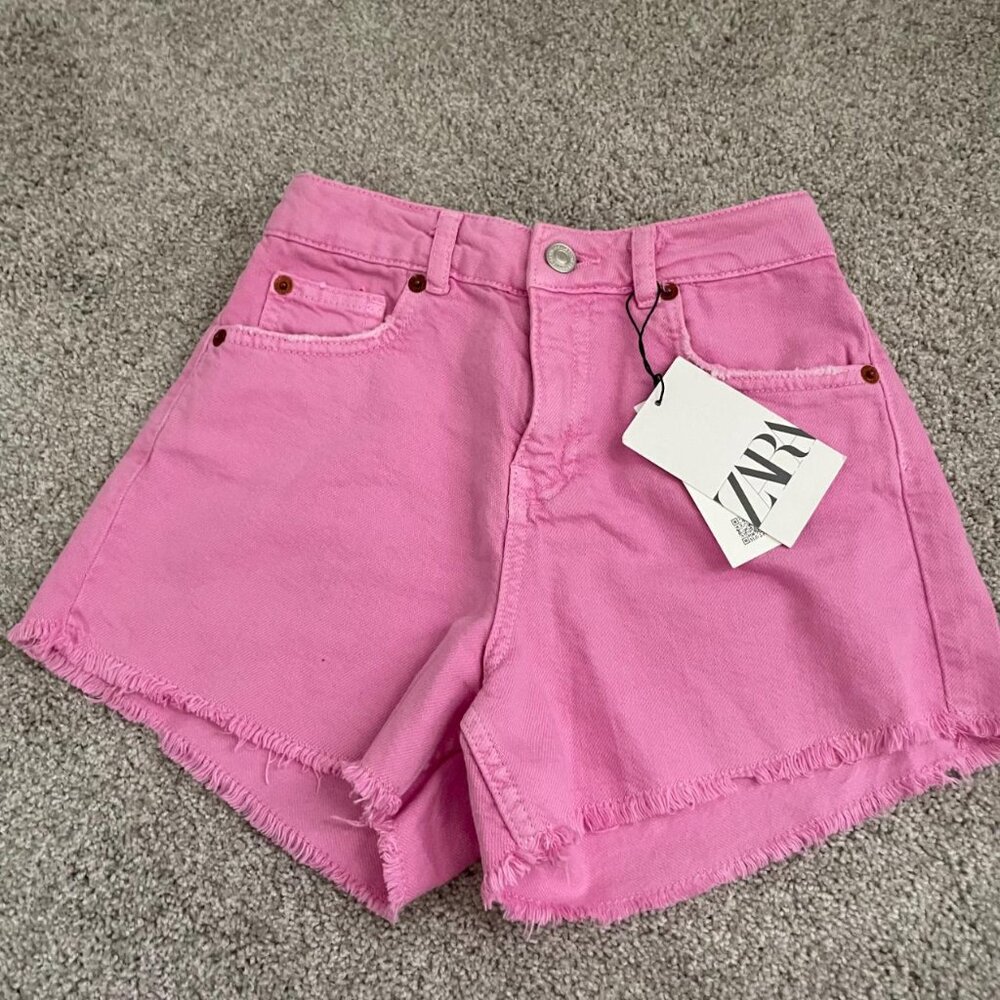 Zara Pink Jean Shorts NWT- Girls Size 11-12